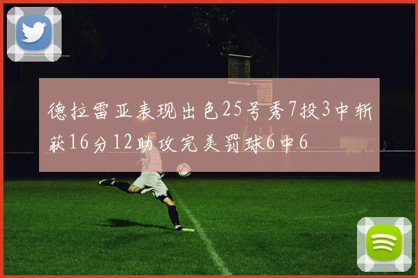 德拉雷亚表现出色25号秀7投3中斩获16分12助攻完美罚球6中6